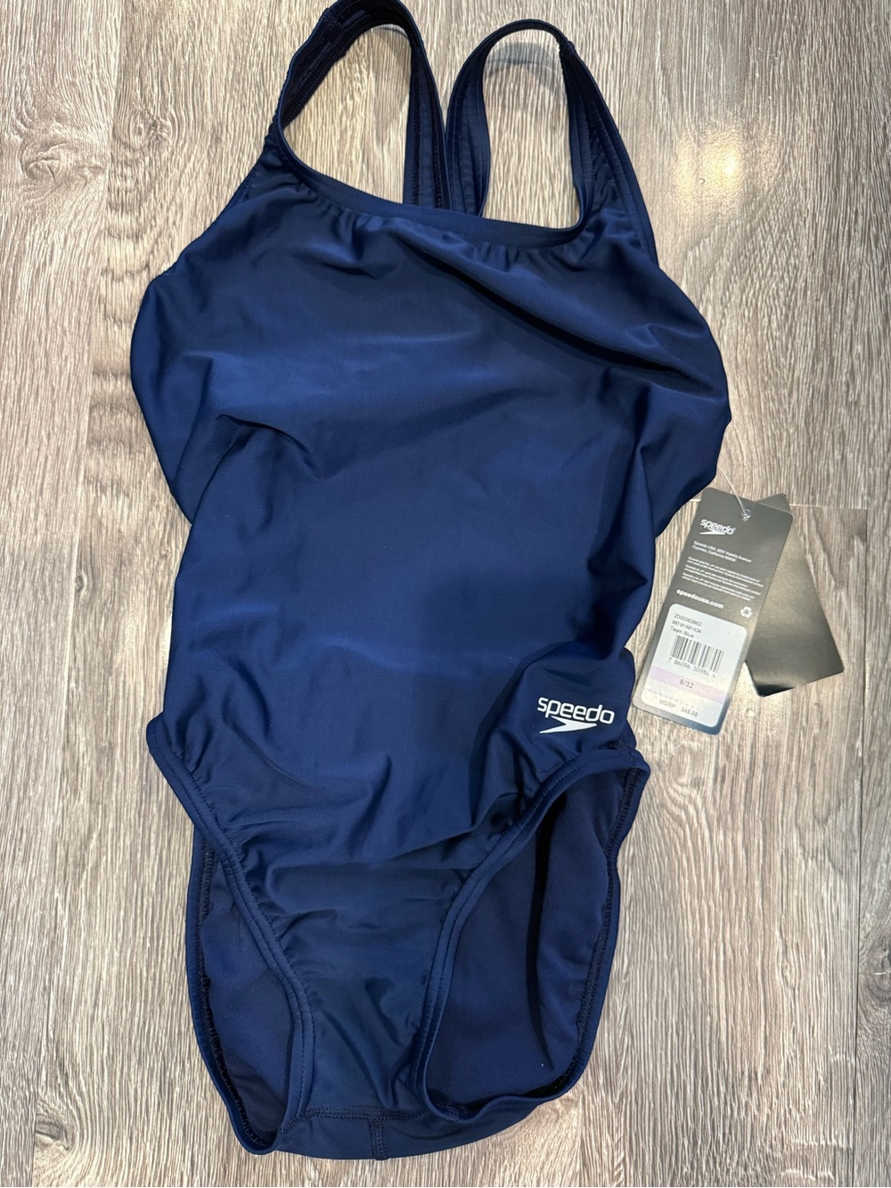 Speedo Team Blue One-Piece Swimsuit Size 6
